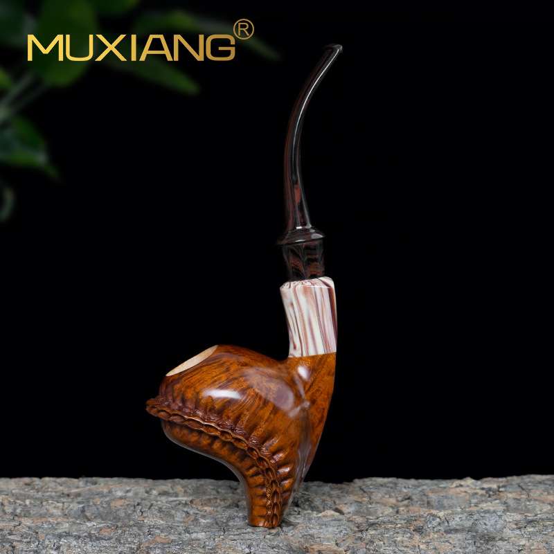 木香烟斗石楠木手工自由式烟斗男士3mm带过滤坎伯兰烟具