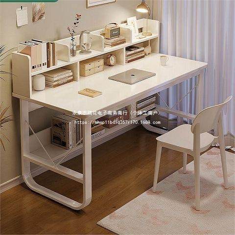 写字桌初中生学生家卧室女生中学生书桌书架一体桌椅子学习桌子