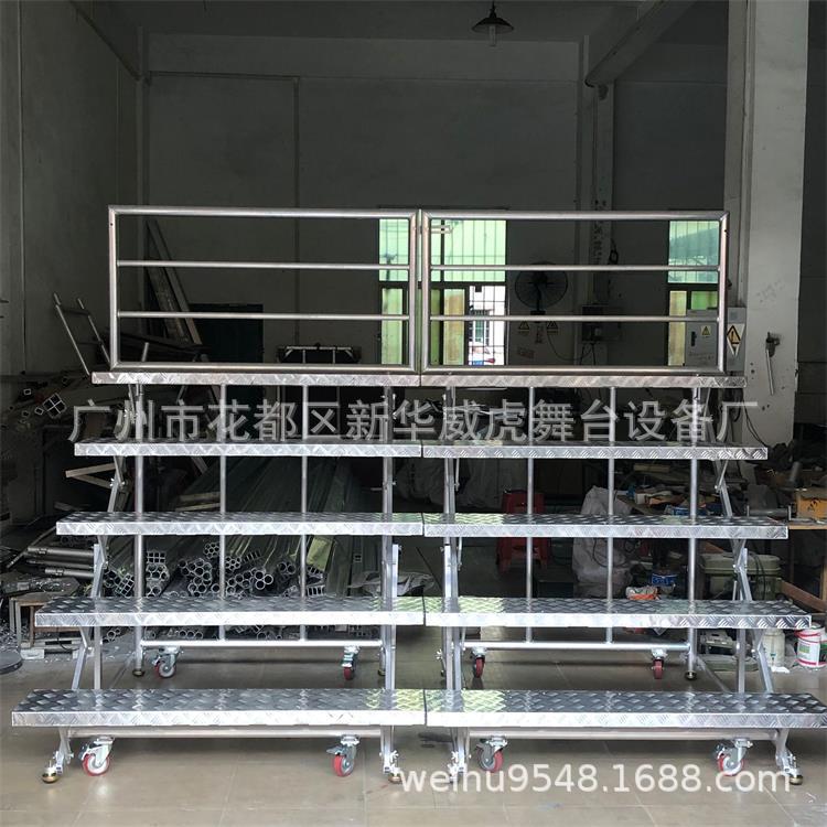 合影站架合影架子学校毕业集体照合影站架铝合金折叠合唱台