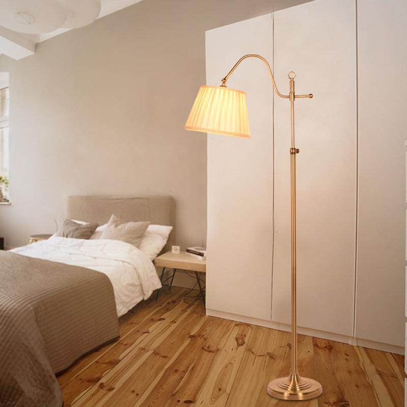 美式乡村复古落地灯创意遥控LED卧室床头灯简约温馨客厅