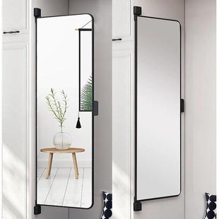 衣柜门全身镜子内装隐形旋转平开门衣柜穿衣镜内置家用衣柜试衣镜