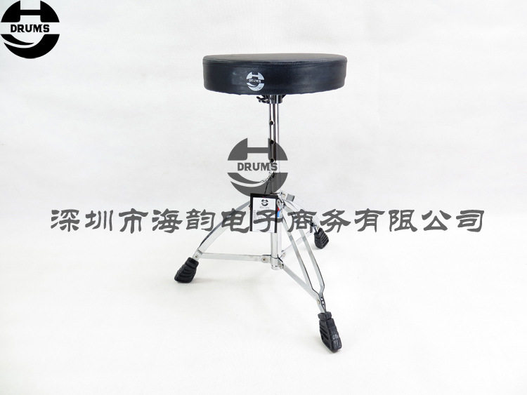 海韵打击乐HY DRUMS架子鼓25mm管四孔插杆式10寸皮革圆形鼓凳鼓椅