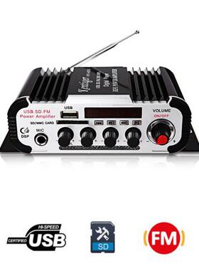 HY600小功放型卡拉ok话筒USB/SD读卡FM12V小功放车载家用