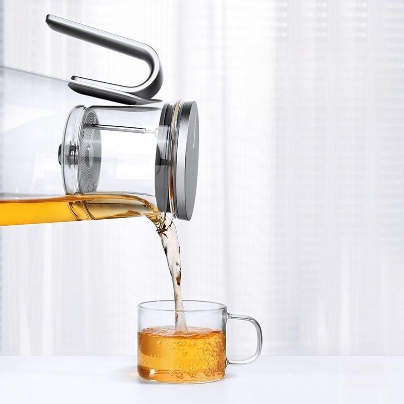 尚明飘逸杯全玻璃内胆耐热磁吸泡茶壶家用办公室懒人泡茶茶壶