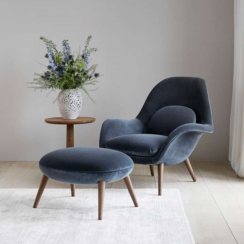 丹麦现代时尚小户型样品房洽谈沙发椅创意休闲个性简约异形躺椅