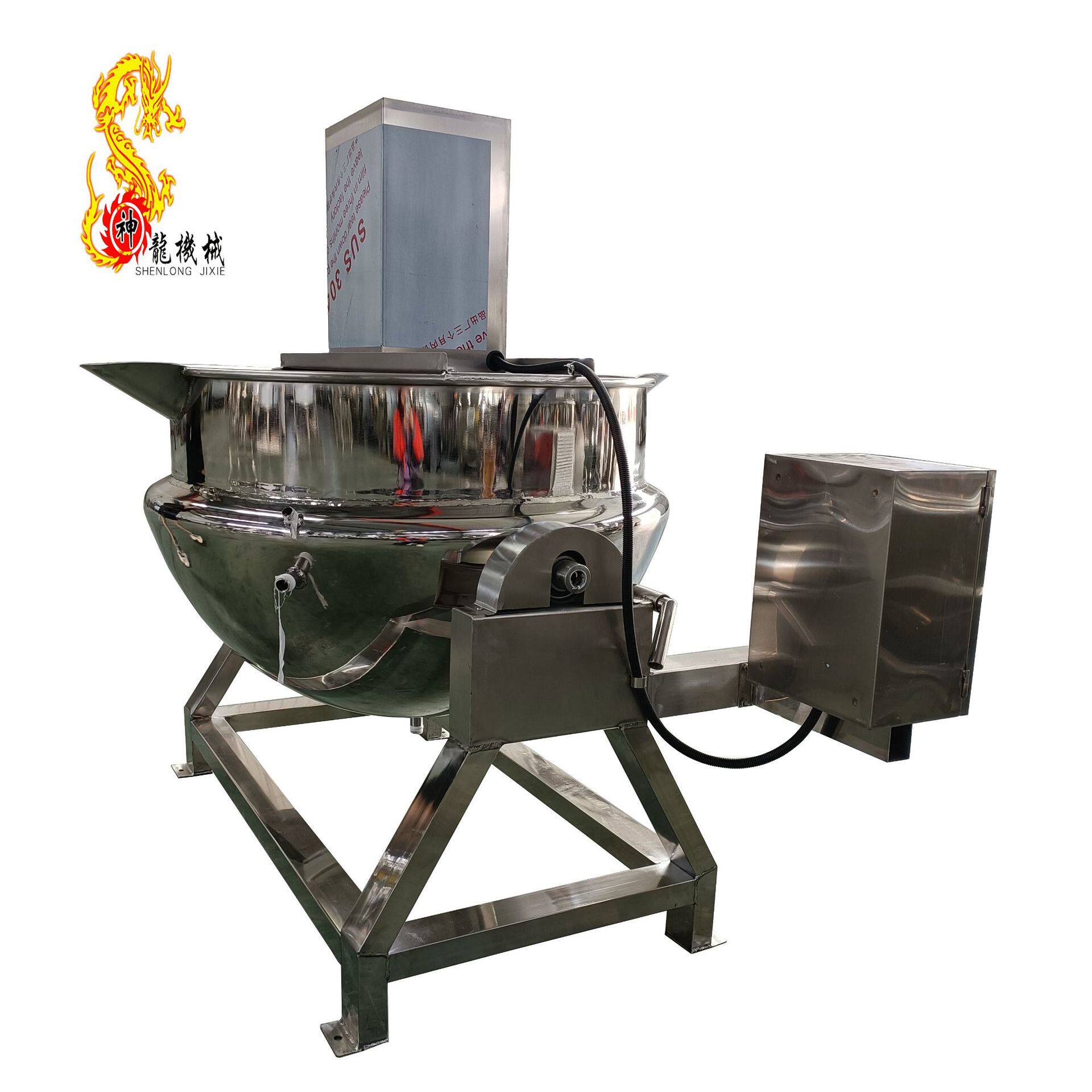 豆浆蒸煮锅大骨头肉制品液压翻框卤煮锅电加热蜜饯搅拌夹层锅
