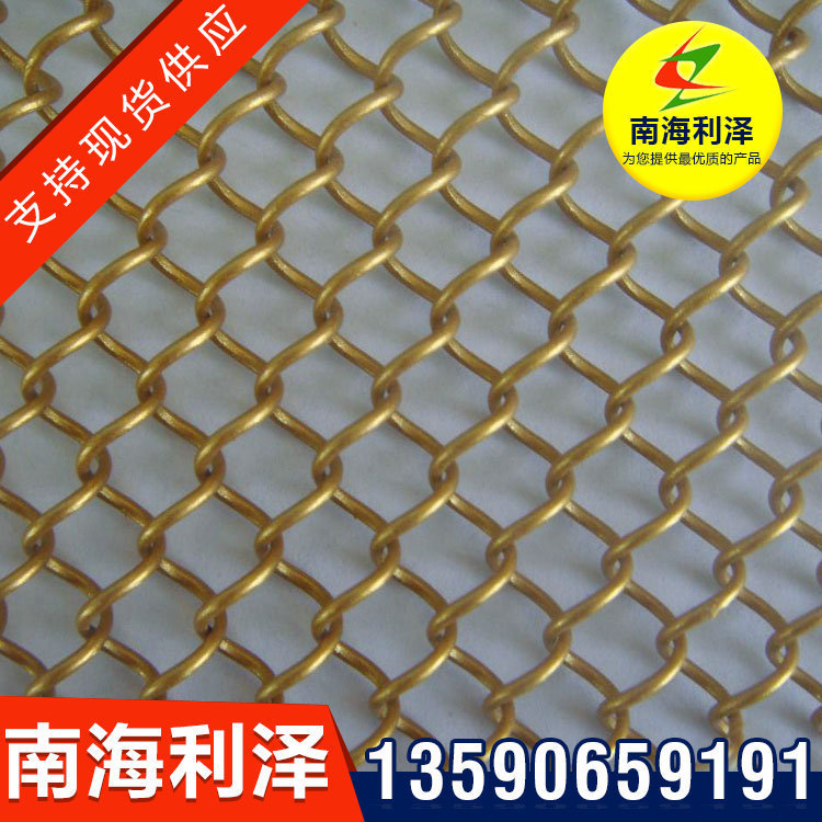 金属网帘 隔断用螺旋编织网 装饰金属网链 厂家规格