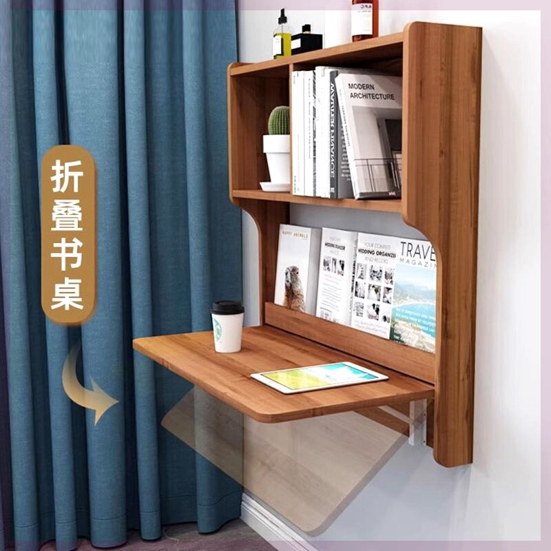 木质壁挂折叠悬空床上学习桌