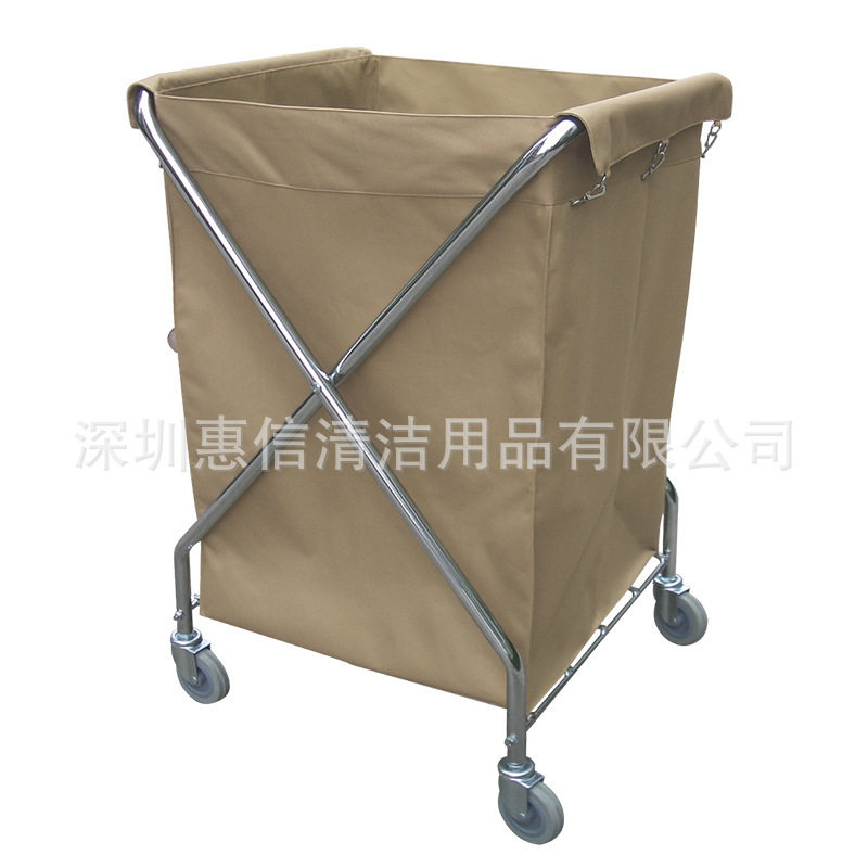 白云清洁 AF08157 X形布草车酒店客房洗衣房手推车床单收集车批发