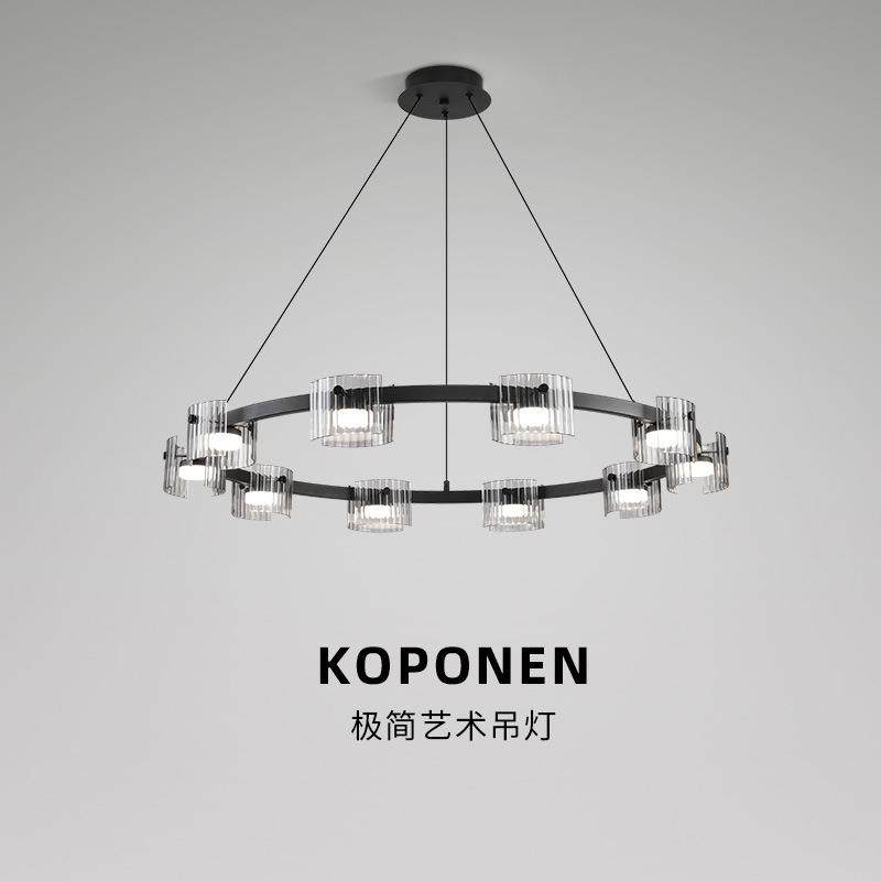 意式极简轻奢现代客厅吊灯简约创意高端LED别墅大厅餐厅卧室灯具