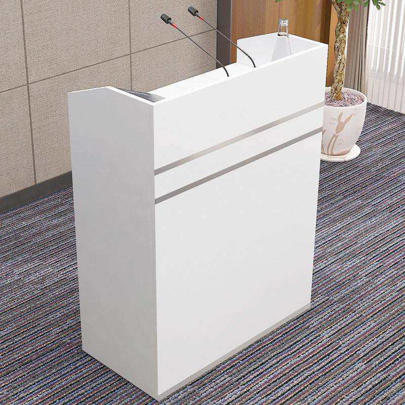 讲台桌教室地台发言迎宾接待导购咨询简约现代主持司仪培训演讲台