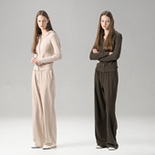 CHANGE 显瘦运动时尚 天丝羊毛修身 MISS 连帽套装 女2025新款 套装