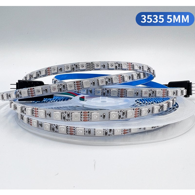七彩RGB灯带12V24V 3535全彩120灯无暗区5MM8MM10MM超密灯条