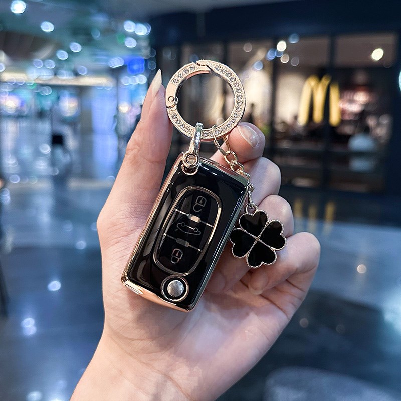 适用东风标致308钥匙套207标志408 508 307遥控301壳3008包4008扣