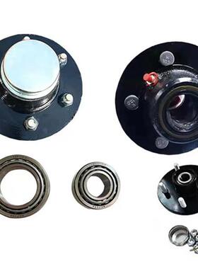 工供厂直轴承座轮毂拖车轴哈巴头件4孔组5孔头6孔轴承轴KJB承钢