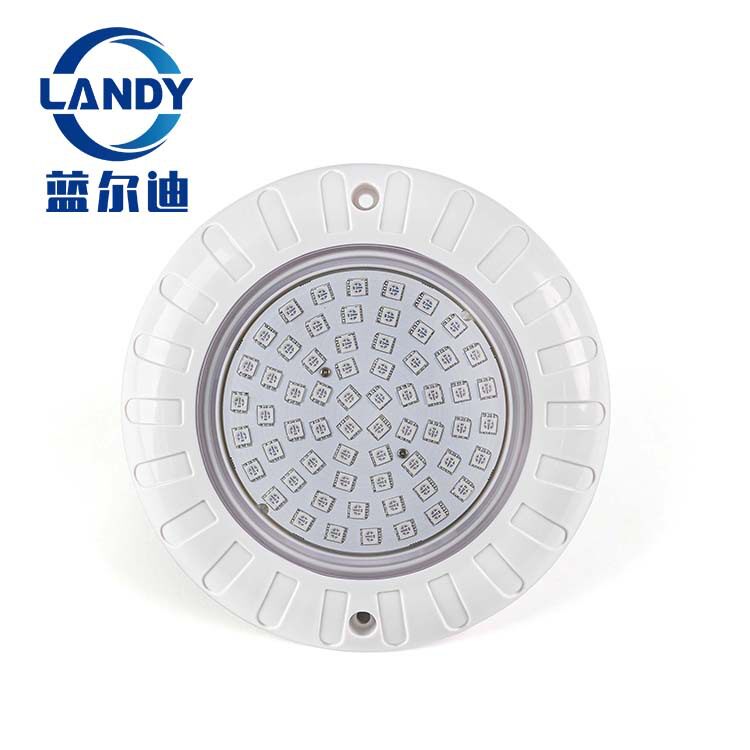 厂家直销LED泳池挂壁灯10W 18W七彩遥控ABS塑料款泳池壁灯 水底灯