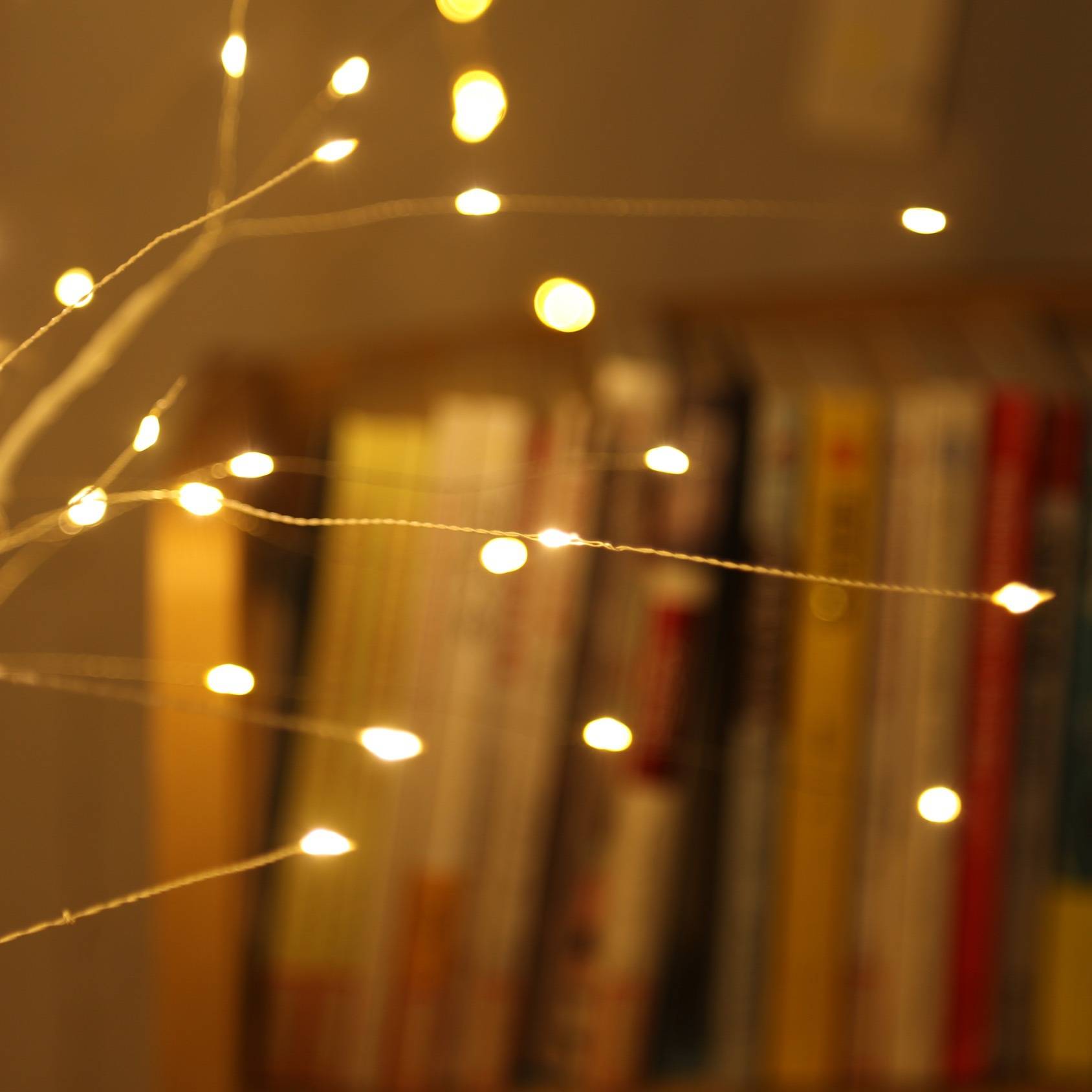 LED仿真白桦树铜丝灯暖色庭院景观房间布置节日景观灯饰氛围装饰