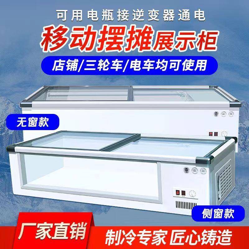 冷柜商用卧式摊保鲜冷藏示柜台式摆烧烤展冰示柜三轮车移动FSE展