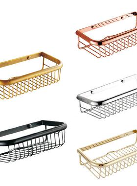 全铜仿古浴30cm网篮置物架卫生间室角架挂壁式FFR单网篮置物层架