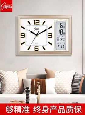 康巴丝客厅座钟表摆台式坐K218万年钟石摆件电子英创意桌面历家用