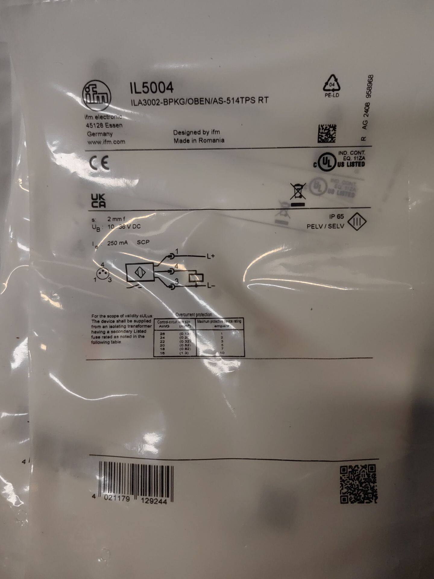 IFM易福门接近开关IL5004