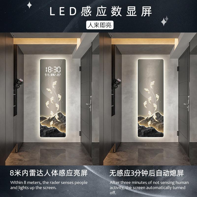 现简约电钟数205302子5年新款钟表代挂钟客厅玄关装饰画表显挂墙