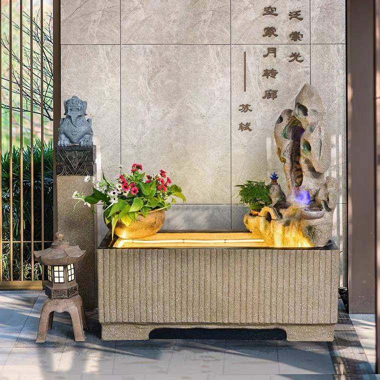 型喷泉流水生庭院财系鱼池阳VEH台造景公司前台玄关假山水大景摆,家居饰品,流水摆件,淘宝优惠券,粉丝福利购,淘宝优惠卷