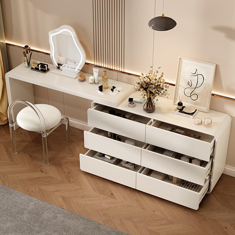 实木化妆桌梳妆台台斗柜一体收纳柜卧室TJO化现代简约妆床桌尾书