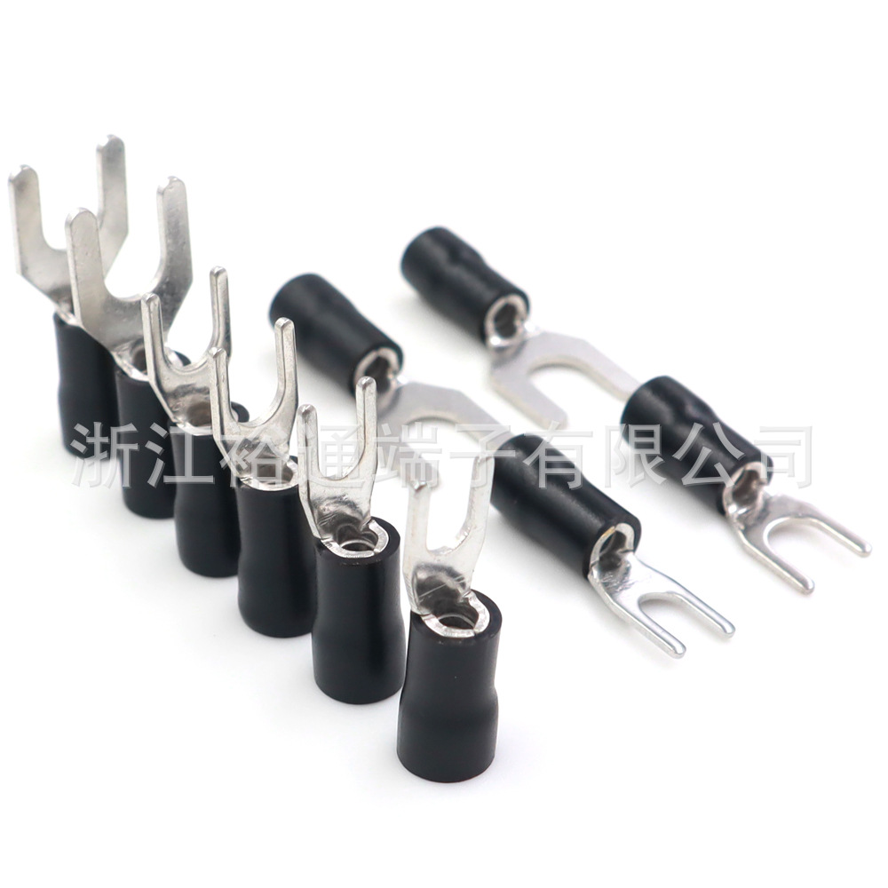 【SV系列】3.5-3/4/5/6 叉形预绝缘冷压端子Y型端子线耳14-12 AWG