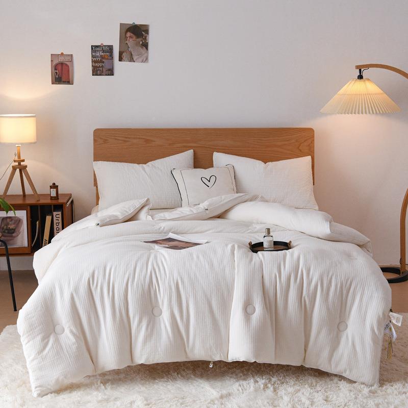 DRJ纯棉小提A类大母豆纤维被春秋被冬被子系被柔软舒适-法沙尼花