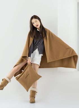 新款毯绒毯抱枕毯收便携毯纳毛hmt333毯车载四毛季办室公午睡旅行