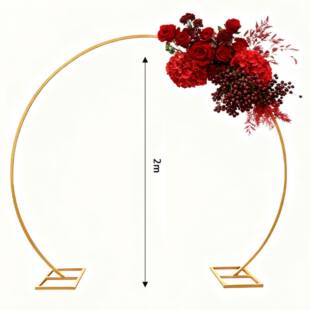 27.Ft婚礼拱座门园婚庆拱花形气球背景支WUB架带底派对装饰