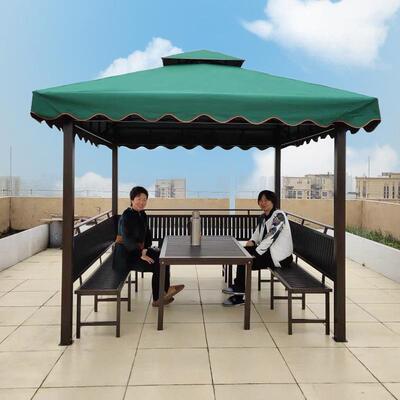 户外凉亭别家墅工庭院遮阳棚农乐地茶YCT室水亭外防腐木凉亭铁艺