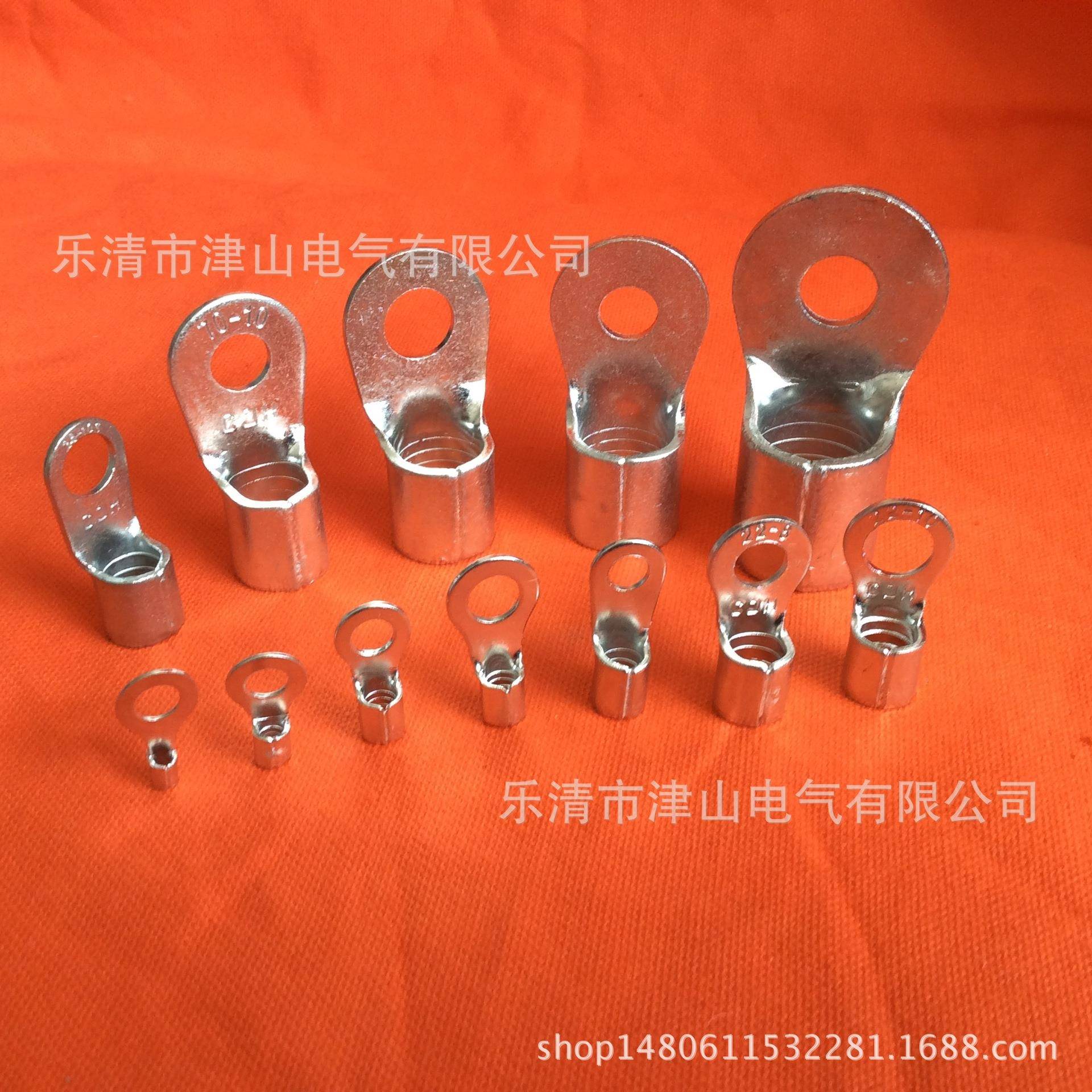 冷压圆形线子铜鼻子端头接头NB2-4紫铜1端668接00R0个