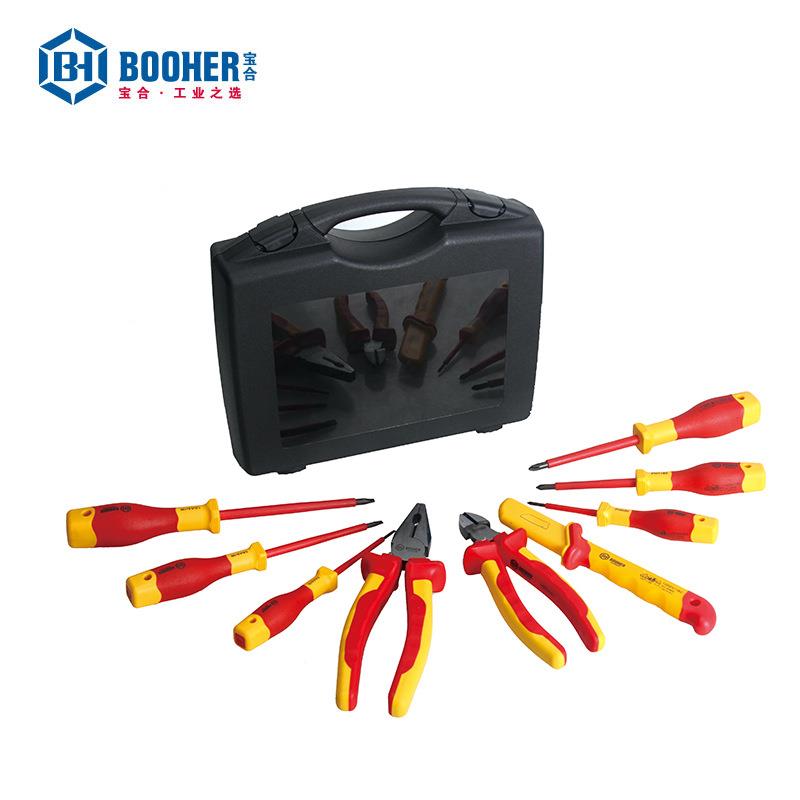 670宝0合Booher9件VD压E绝缘工具耐高10维00V电工修套装020053
