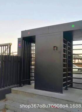 工地全高转人行通旋门转景区道蓝球闸场不锈钢闸机HKQ闸门车站单