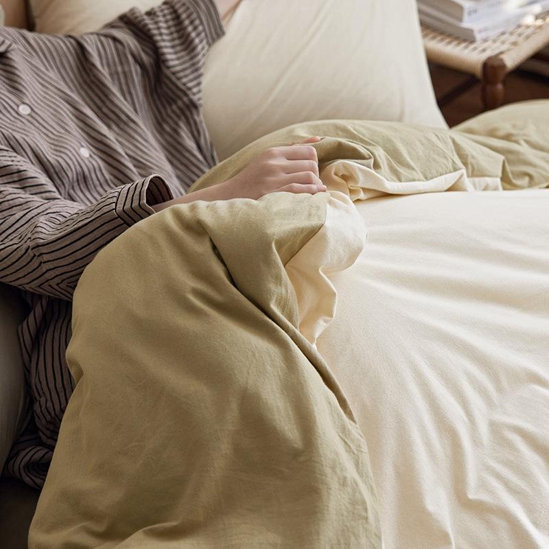 A类婴被儿0级针织棉棉四件套HXC裸睡纯棉天竺10全棉套床单床笠床