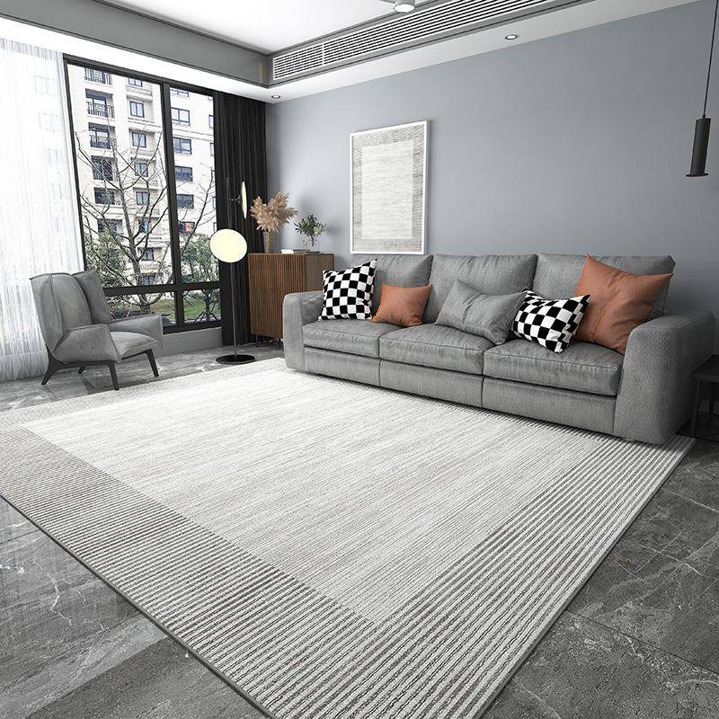 M3NO圈绒地室毯沙客厅几茶毯现代简约发轻ZSO奢灰色卧地垫家用大
