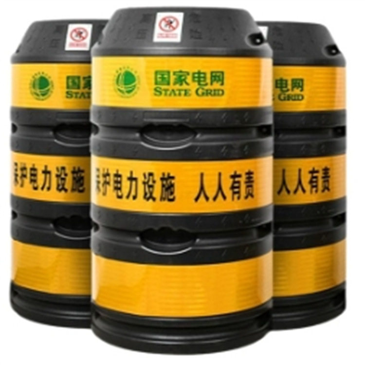 明投机械电杆防撞桶带反光膜