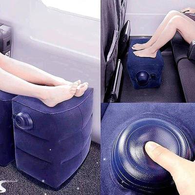 Inflatable Travel Pillow Foot Rest Kids Car Airplane Sleepin