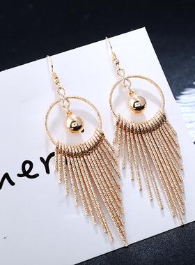 European American Exaggerate Big Round Swing Earrings For