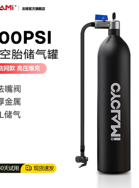 友骑自行车真空胎储气罐200PSI美法嘴便携高压容器瓶铝合金材质