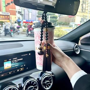 天然堂镶平安铜男女车载礼物葫芦汽车挂件以谦流苏紫檀百高档福