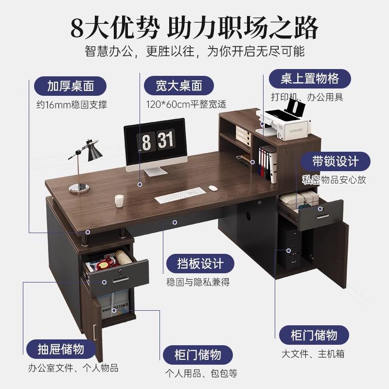 公人桌员工位GZW0011办办公室桌椅台组合简约现代老板桌单工位式