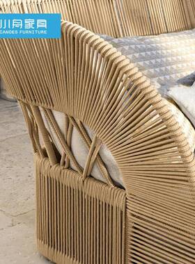 户藤外发庭院沙阳台客厅41281组合露天室阳光房编休外闲懒人小茶