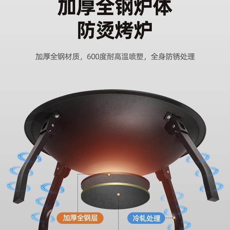 烤火炉火盆炭炉暖户JRZ外烧架碳炉茶套装围炉烤煮茶家用室烤内全