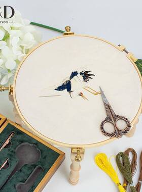 木法式绣花支架子台式刺绣工具架棚实家用十字绣便携式WTG绣固定