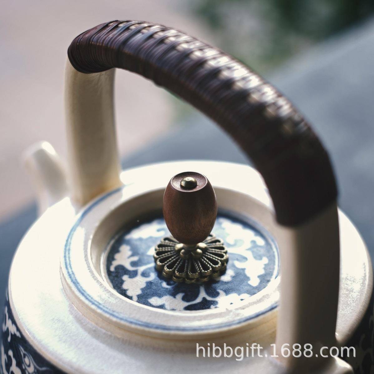 新品梵山WSS堂火陶壶壶苏打青花凤麟问渠明釉火炭两用壶手工提梁