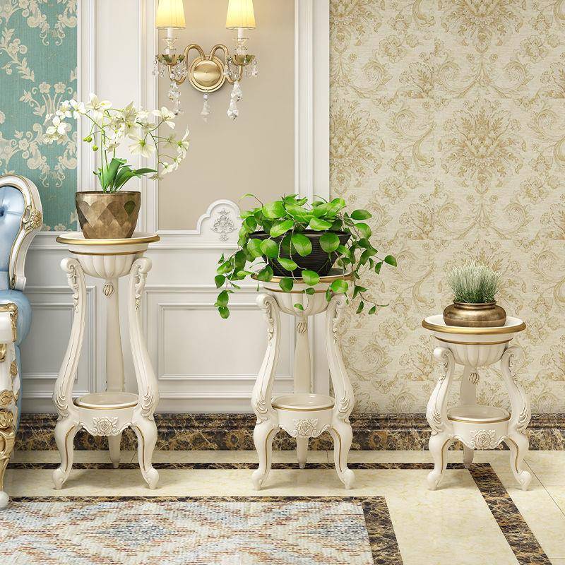 KEO欧式花架简阳多台花盆架约子层客白厅花架落地置物架色仿实木