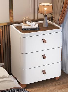 收纳储物柜床小型柜头柜约现代卧室床边简柜简易超窄置物架边XWC